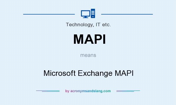 What does MAPI mean? It stands for Microsoft Exchange MAPI