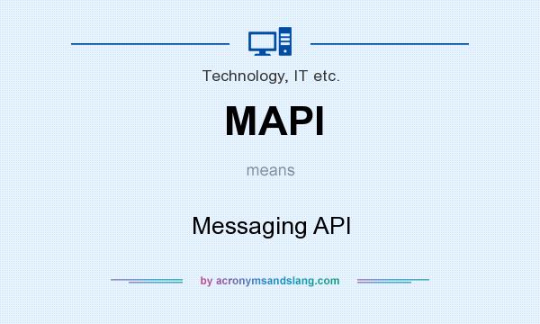 What does MAPI mean? It stands for Messaging API