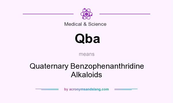 What does Qba mean? It stands for Quaternary Benzophenanthridine Alkaloids