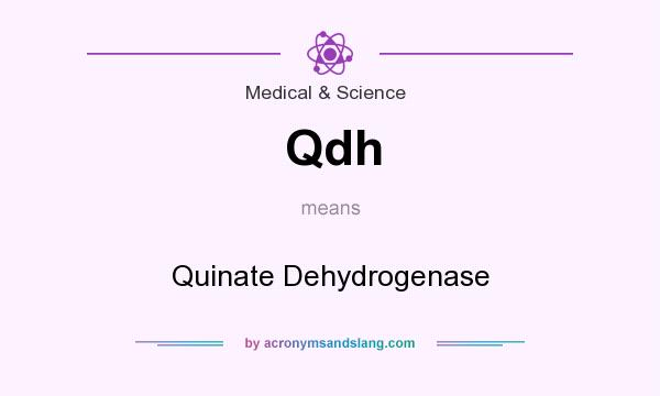 What does Qdh mean? It stands for Quinate Dehydrogenase