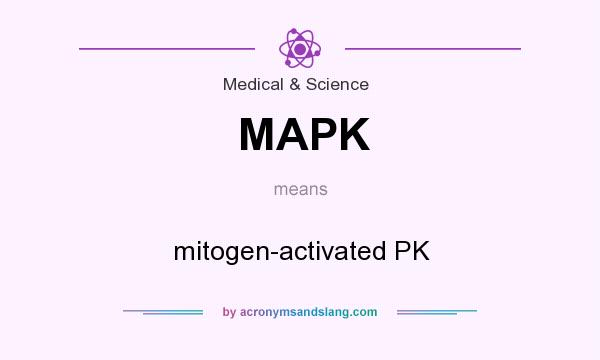 What does MAPK mean? It stands for mitogen-activated PK