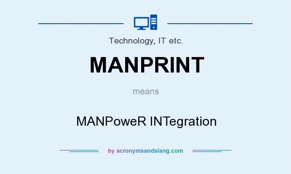 What does MANPRINT mean? It stands for MANPoweR INTegration