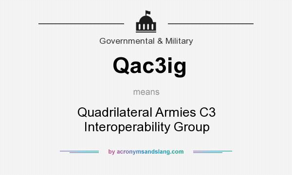What does Qac3ig mean? It stands for Quadrilateral Armies C3 Interoperability Group