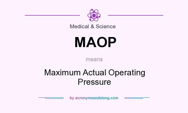 What does MAOP mean? It stands for Maximum Actual Operating Pressure