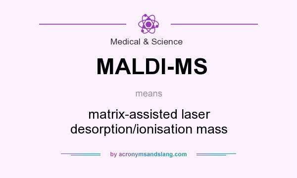 What does MALDI-MS mean? It stands for matrix-assisted laser desorption/ionisation mass