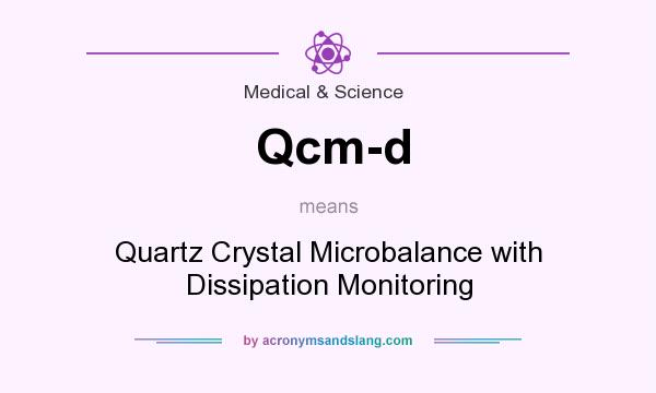 What does Qcm-d mean? It stands for Quartz Crystal Microbalance with Dissipation Monitoring