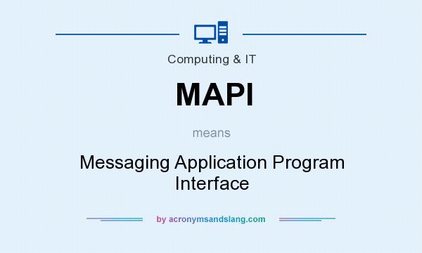 What does MAPI mean? It stands for Messaging Application Program Interface
