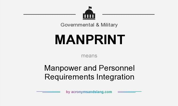 What does MANPRINT mean? It stands for Manpower and Personnel Requirements Integration