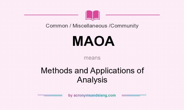 What does MAOA mean? It stands for Methods and Applications of Analysis