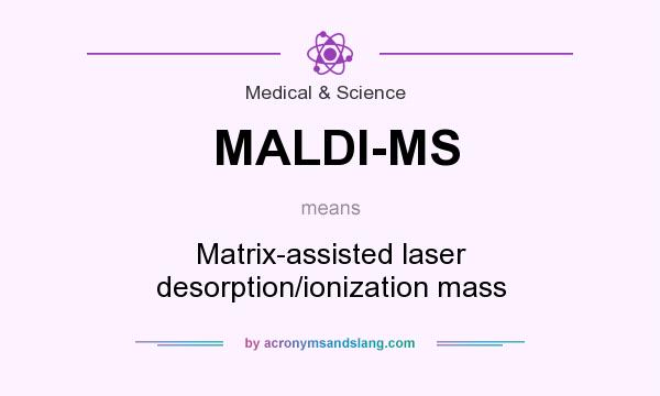 What does MALDI-MS mean? It stands for Matrix-assisted laser desorption/ionization mass