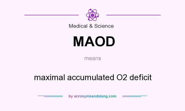 What does MAOD mean? It stands for maximal accumulated O2 deficit