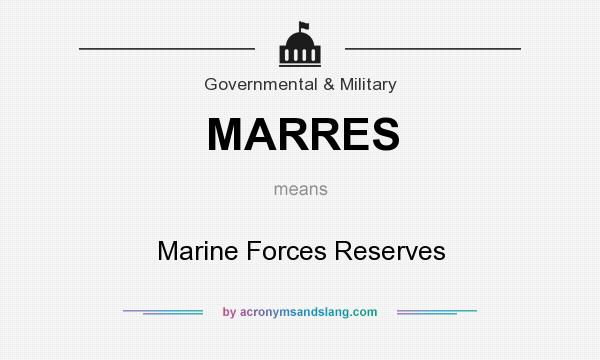 What does MARRES mean? It stands for Marine Forces Reserves