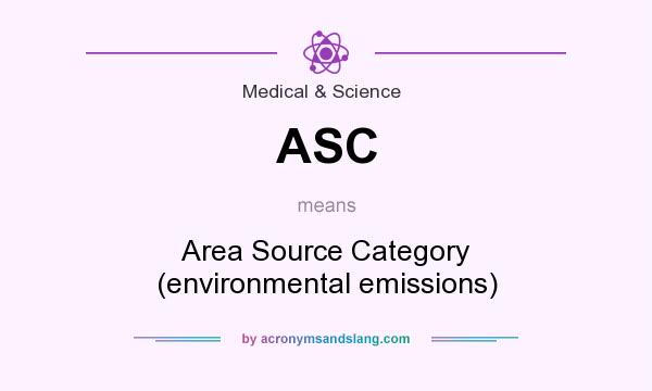 What does ASC mean? It stands for Area Source Category (environmental emissions)