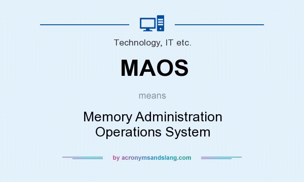 What does MAOS mean? It stands for Memory Administration Operations System