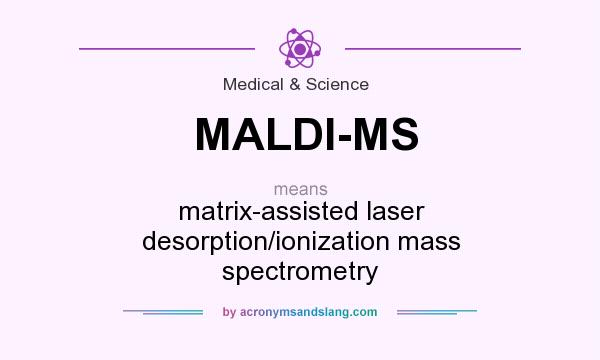 What does MALDI-MS mean? It stands for matrix-assisted laser desorption/ionization mass spectrometry
