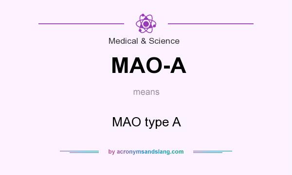 What does MAO-A mean? It stands for MAO type A