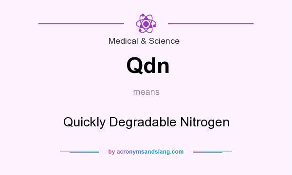 What does Qdn mean? It stands for Quickly Degradable Nitrogen