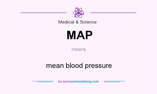 What does MAP mean? It stands for mean blood pressure
