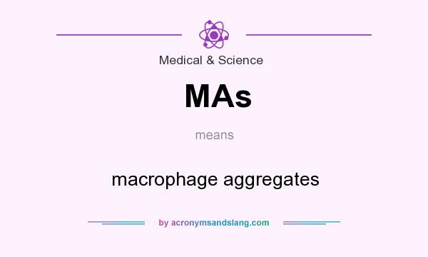What does MAs mean? It stands for macrophage aggregates