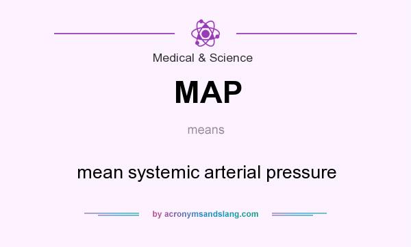 What does MAP mean? It stands for mean systemic arterial pressure