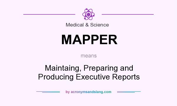What does MAPPER mean? It stands for Maintaing, Preparing and Producing Executive Reports