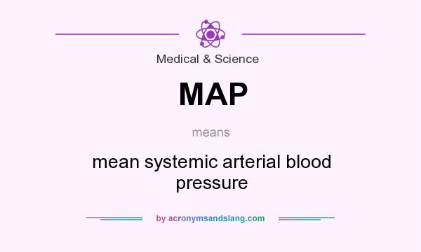 What does MAP mean? It stands for mean systemic arterial blood pressure