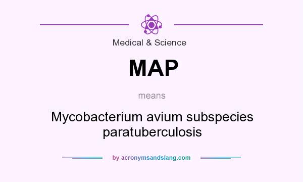 What does MAP mean? It stands for Mycobacterium avium subspecies paratuberculosis