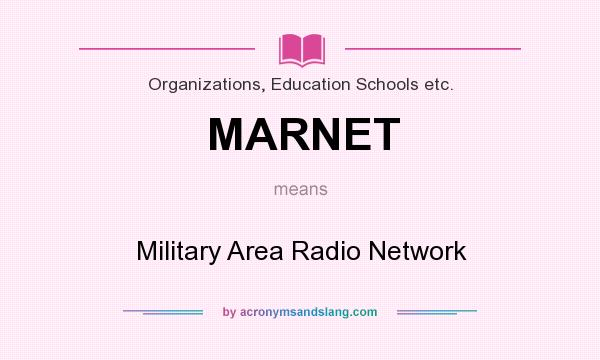 What does MARNET mean? It stands for Military Area Radio Network