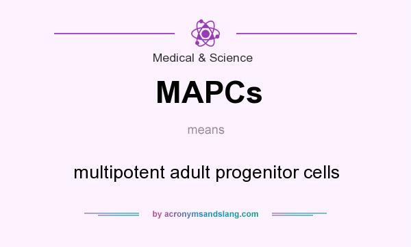 What does MAPCs mean? It stands for multipotent adult progenitor cells