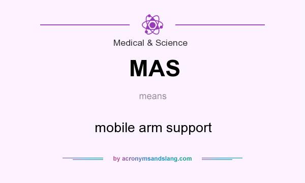 What does MAS mean? It stands for mobile arm support