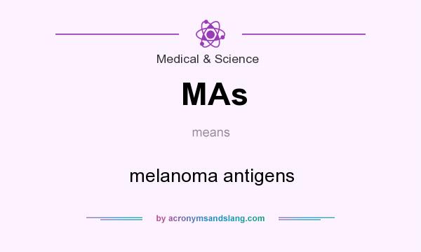 What does MAs mean? It stands for melanoma antigens