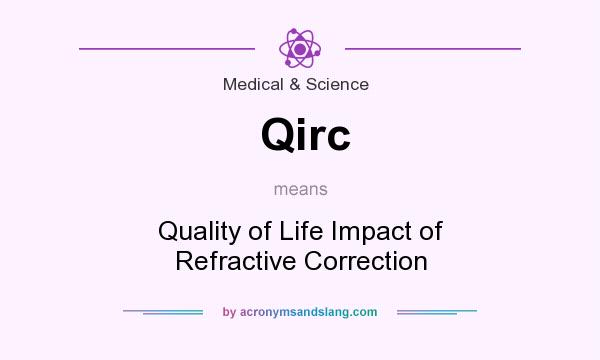 What does Qirc mean? It stands for Quality of Life Impact of Refractive Correction