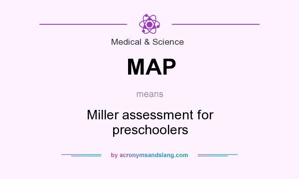 What does MAP mean? It stands for Miller assessment for preschoolers