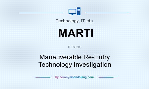 What does MARTI mean? It stands for Maneuverable Re-Entry Technology Investigation
