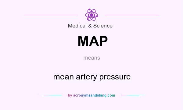 What does MAP mean? It stands for mean artery pressure