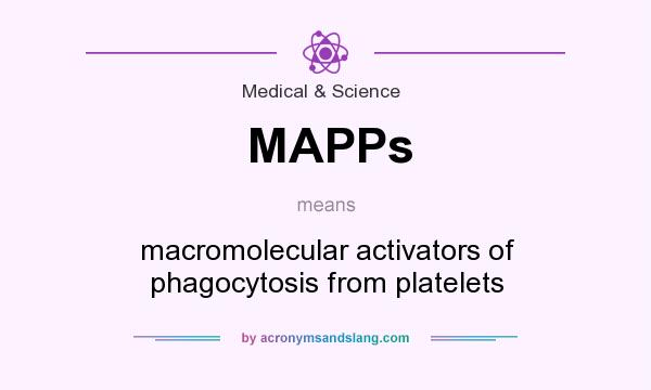 What does MAPPs mean? It stands for macromolecular activators of phagocytosis from platelets