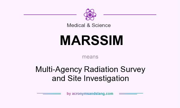 What does MARSSIM mean? It stands for Multi-Agency Radiation Survey and Site Investigation