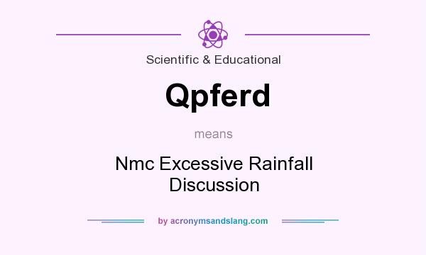 What does Qpferd mean? It stands for Nmc Excessive Rainfall Discussion
