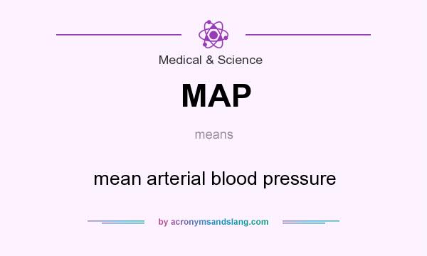 What does MAP mean? It stands for mean arterial blood pressure