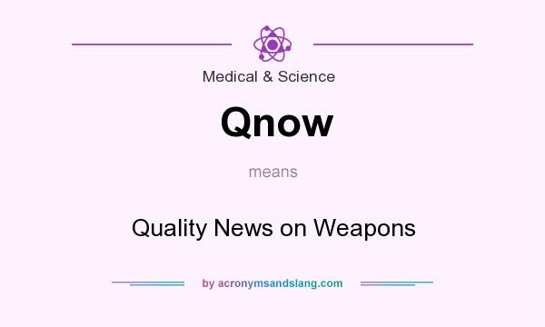 What does Qnow mean? It stands for Quality News on Weapons