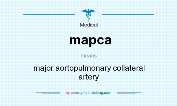 What does mapca mean? It stands for major aortopulmonary collateral artery