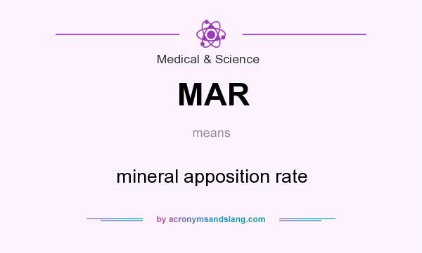 What does MAR mean? It stands for mineral apposition rate