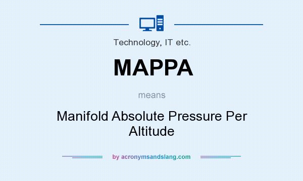 What does MAPPA mean? It stands for Manifold Absolute Pressure Per Altitude