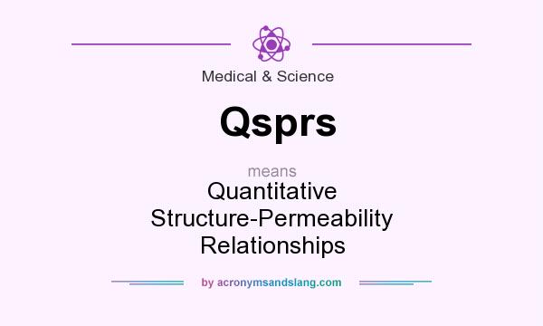 What does Qsprs mean? It stands for Quantitative Structure-Permeability Relationships