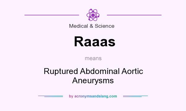 What does Raaas mean? It stands for Ruptured Abdominal Aortic Aneurysms