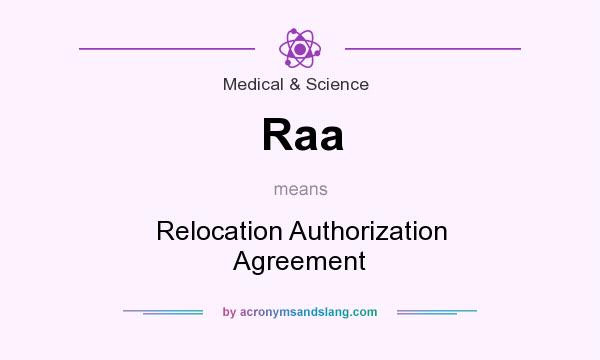 What does Raa mean? It stands for Relocation Authorization Agreement