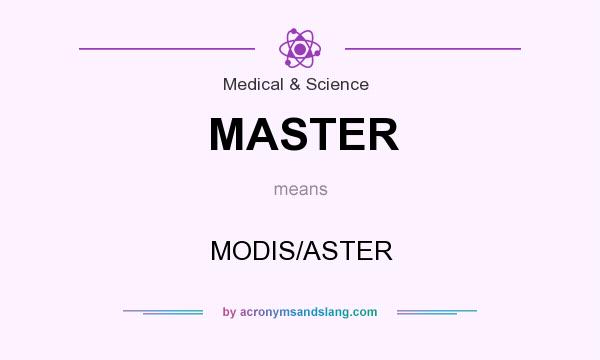 What does MASTER mean? It stands for MODIS/ASTER