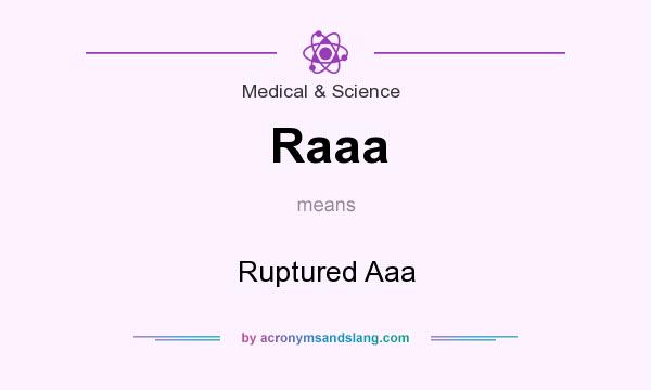 What does Raaa mean? It stands for Ruptured Aaa
