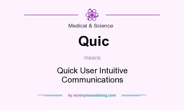What does Quic mean? It stands for Quick User Intuitive Communications