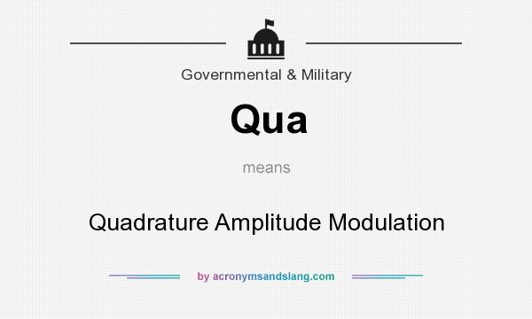 What does Qua mean? It stands for Quadrature Amplitude Modulation